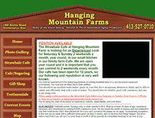 Tablet Screenshot of hangingmountainfarm.com